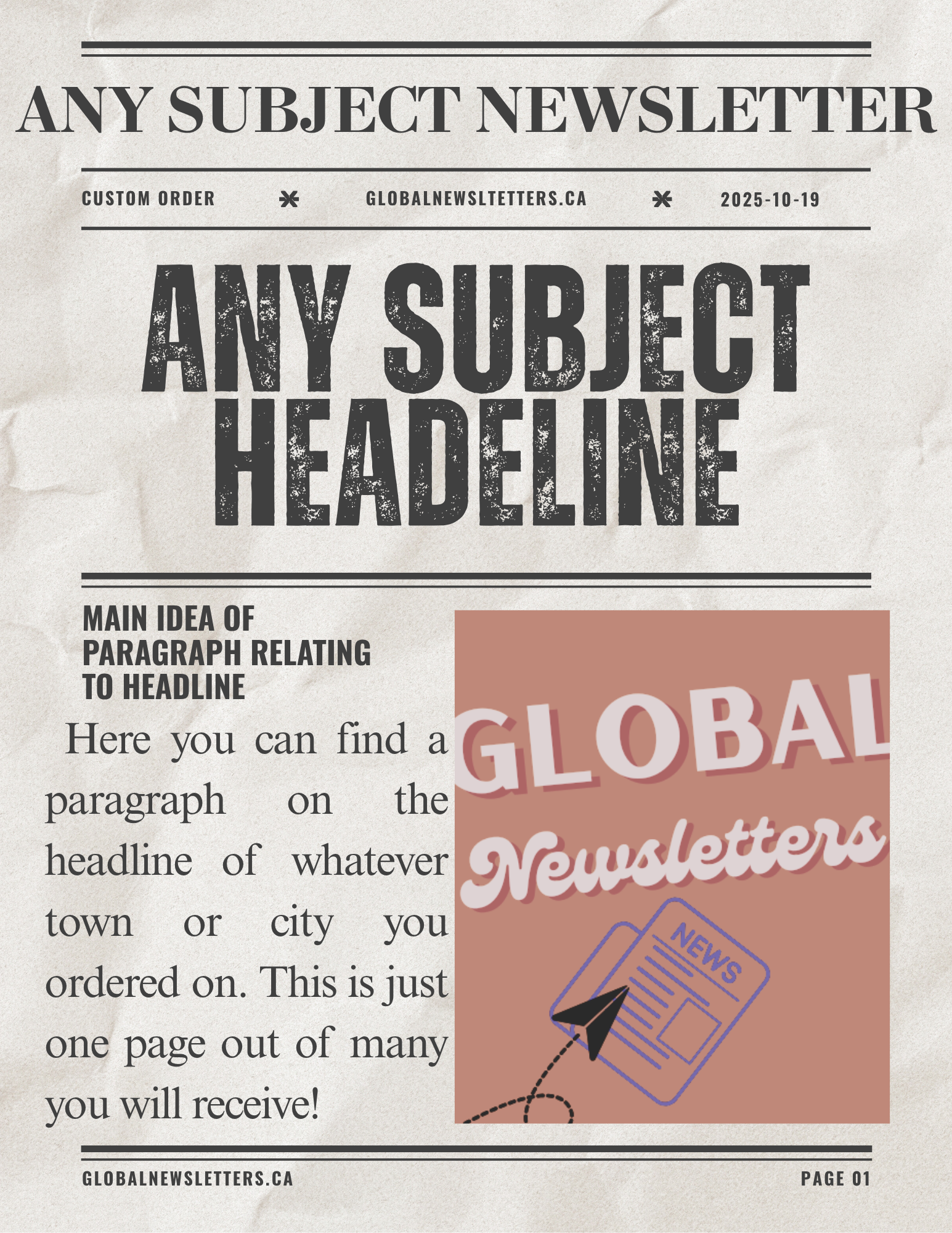 Any Subject Newsletter (Multiple Pages)